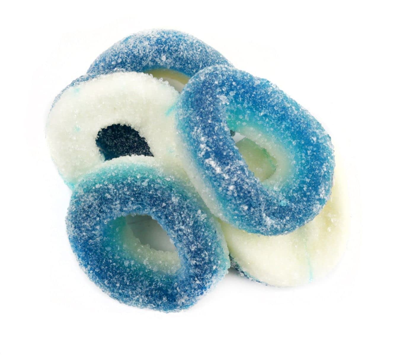 Kervan Candy Bebeto Blue Raspberry Rings - Fruity, Soft, Sweet & Sour Gummy Candy Bulk For Kids, Gift Snacks And Parties - Blue Raspberry Gummies Party Size Bag (5 Lbs)