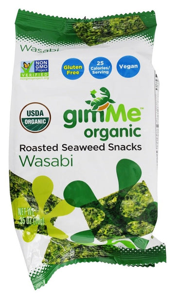 Gimme Organic Wasabi Roasted Seaweed Snacks, 0.35 Ounce - 12 Per Case.