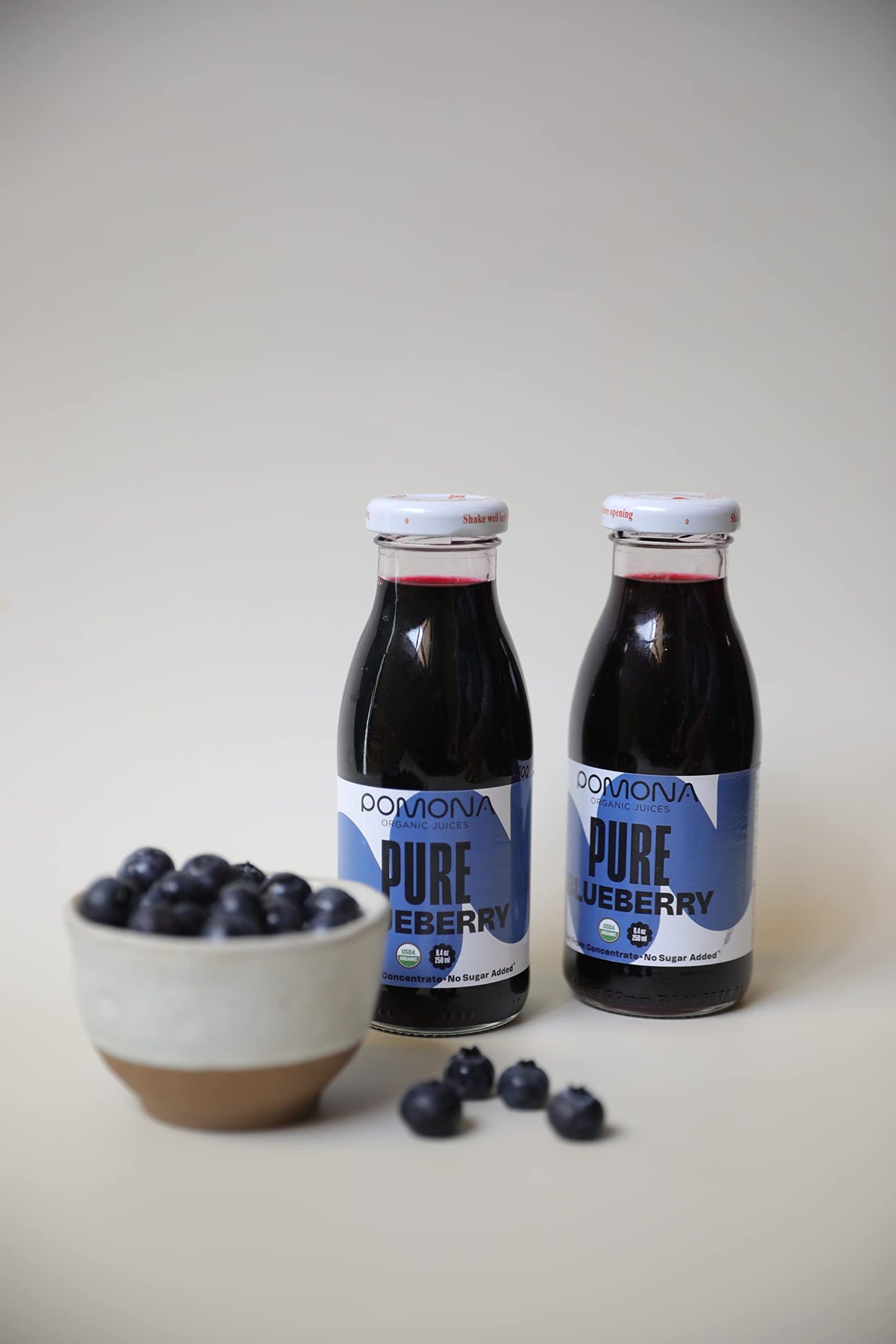 Pomona Organic Pure Blueberry Juice, Cold Pressed Organic Juice, Non-Gmo, No Sugar Added, Not From Concentrate, Gluten Free, Kos
