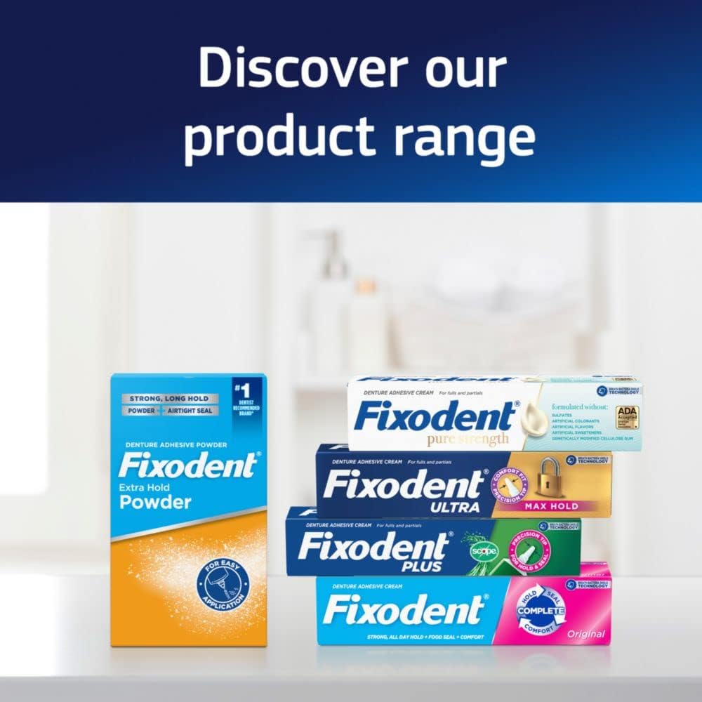 Fixodent Control Denture Adhesive Cream Plus Scope Flavor, 2 Oz (Pack Of 6)