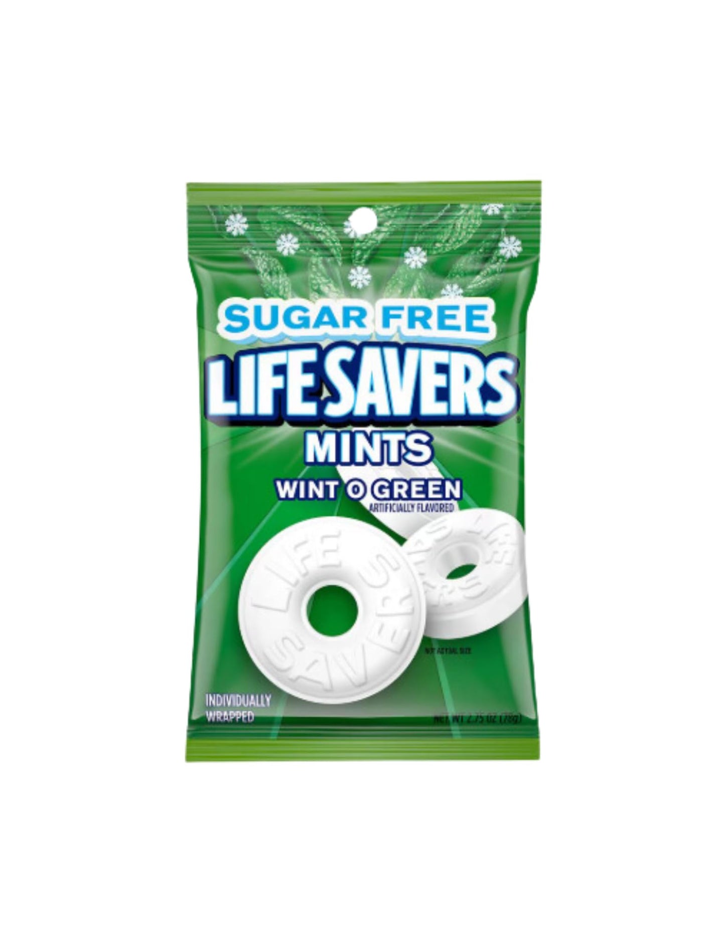 Life Savers Sugar-Free Mints Pack Of 3 Bags - Sugar-Free Life Saver Winter O Green - 3 Bags (2.65Oz Each) | Packaged By Leathnu