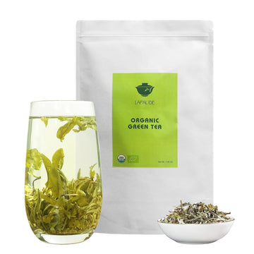LAPALIDE Loose Leaf Green Tea, 7.05 Oz Organic Green Tea Leaves, USDA Loose Green Leaf with High Aroma, Sweet and Rich Aftertast