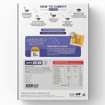 Curryit Instant Hyderabadi Biryani Curry Paste | Just Add Rice & Chicken, Mutton, Paneer | Ready In 30 Mins | Serves 4-6 | Made