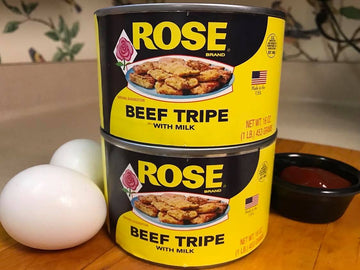 Rose Beef Tripe with Milk, 1 lb Can (Pack of 2) - Premium Pet Food for Dogs, Nutrient-Rich and Delicious