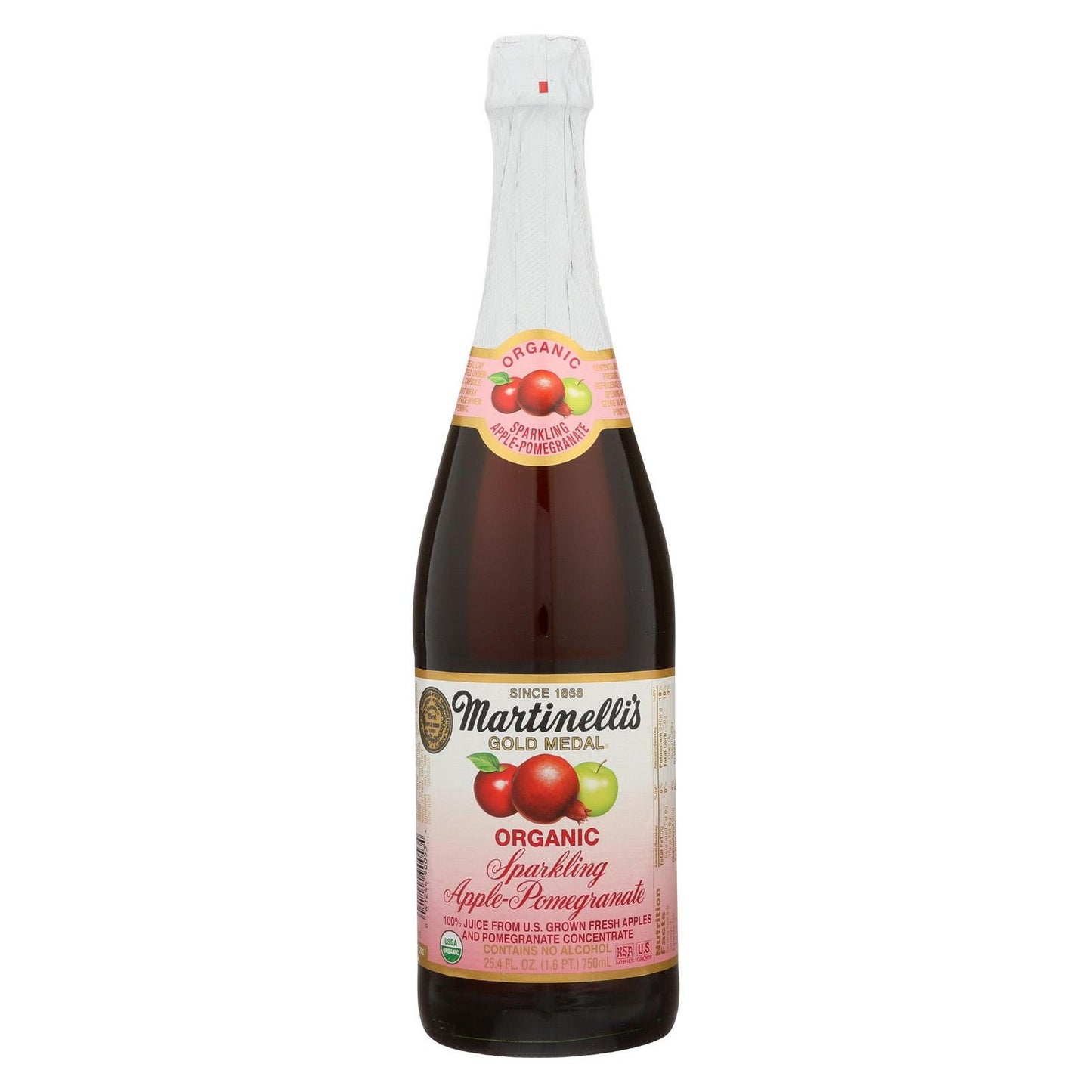 Martinellis Organic Sparkling Apple Pomegranate  25.4 Oz