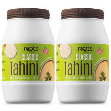 Roots Circle All-Natural Sesame Tahini Paste | 100% Pure Rich & Creamy Ground Sesame Seed Paste For Hummus, Tahini Sauce, Dressi
