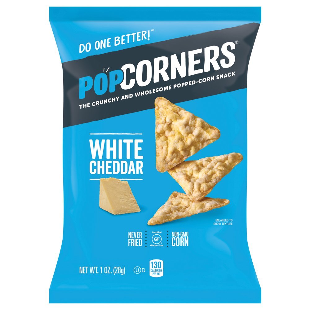 Popcorners Snacks Variety Pack | Gluten Free Chips Snack Packs | Kettle Corn, White Cheddar, Sea Salt | 1 Ounce (Pack of 18)