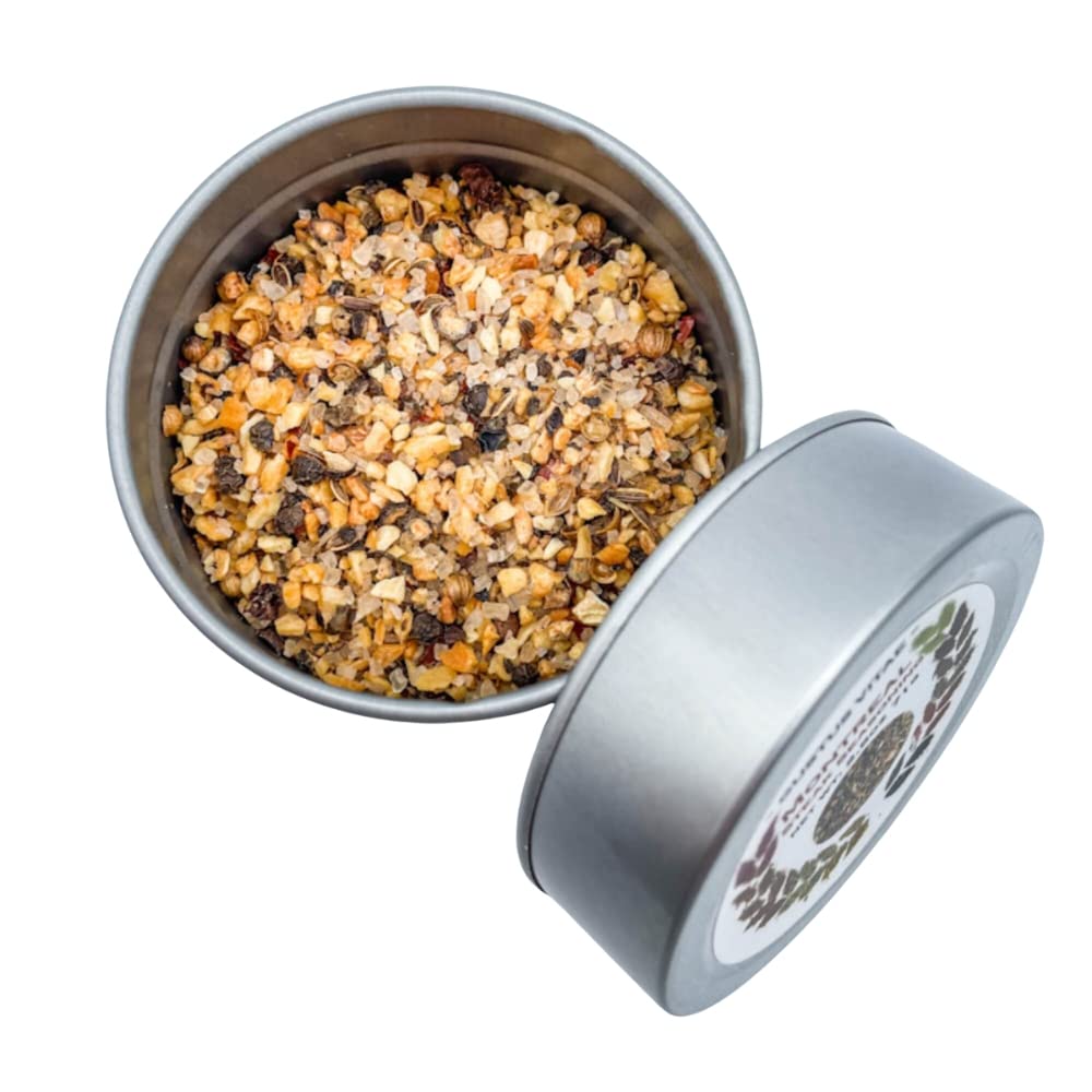 Gustus Vitae Montreal Steak Seasoning, All Natural Spice Blend, 2.5 Ounce, Silver Magnetic Tin