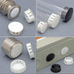 Suiwotin 30Pcs 22Mm (087) Black Hole Plugs Plastic Flush Type Hole Plugs Snap In Locking Hole Tube, Furniture Fencing Post Pipe