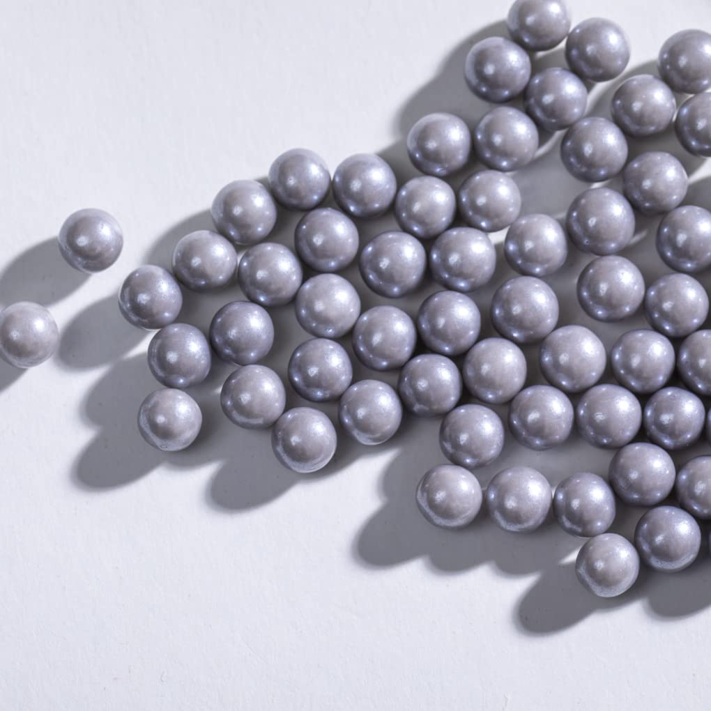 Grey Sprinkles Edible Pearls,Cake Sprinkles 130g 4.6OZ,Cookie Sprinkles,Sugar Pearl, Edible Candy Pearls for Cake Cupcake Decora