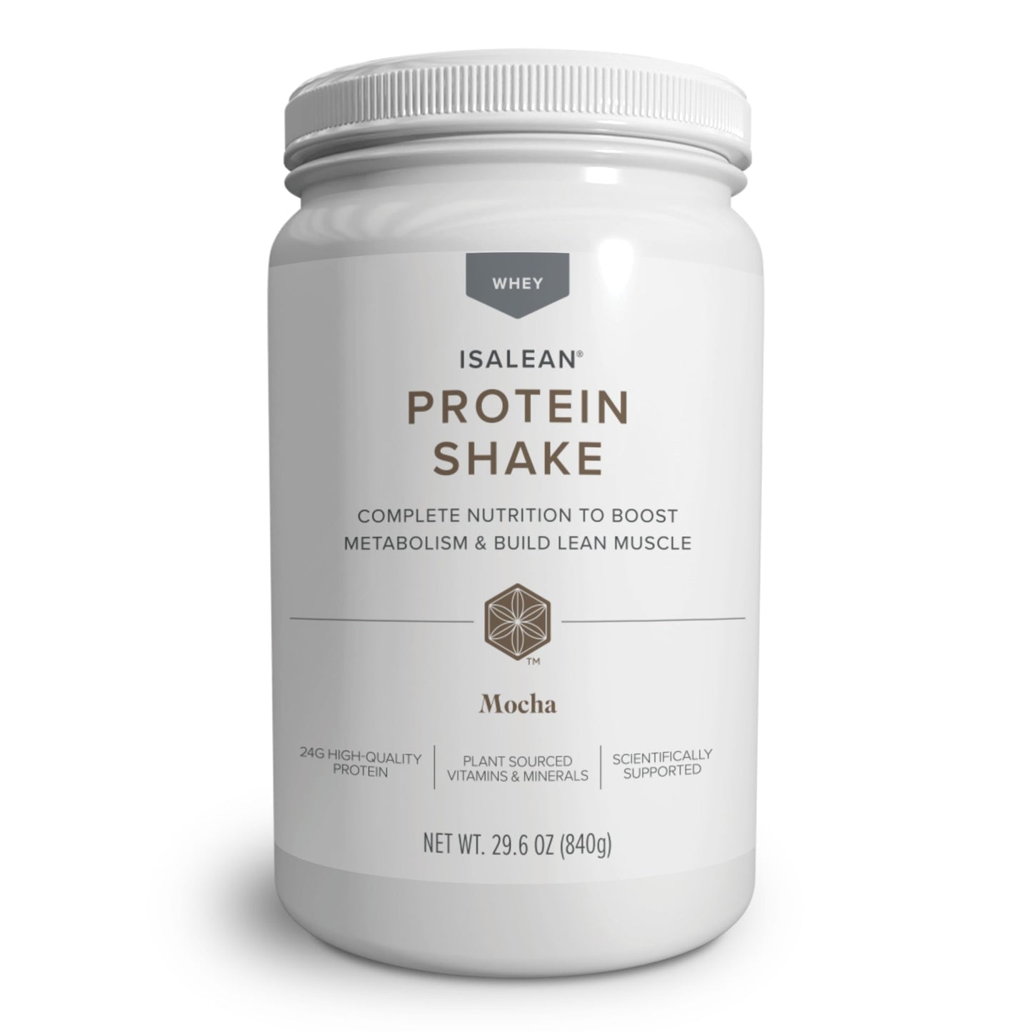 Isagenix IsaLean Protein Shake - Meal Replacement - 24 Vitamins & Minerals - 29.6 oz Canister - Mocha Flavor