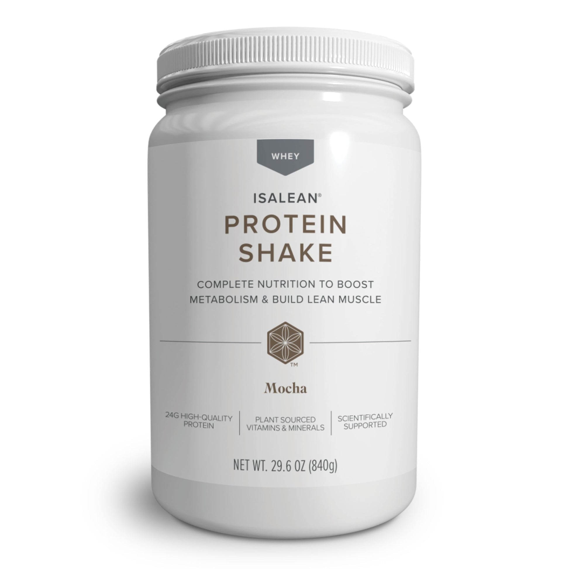 Isagenix IsaLean Protein Shake - Meal Replacement - 24 Vitamins & Minerals - 29.6 oz Canister - Mocha Flavor