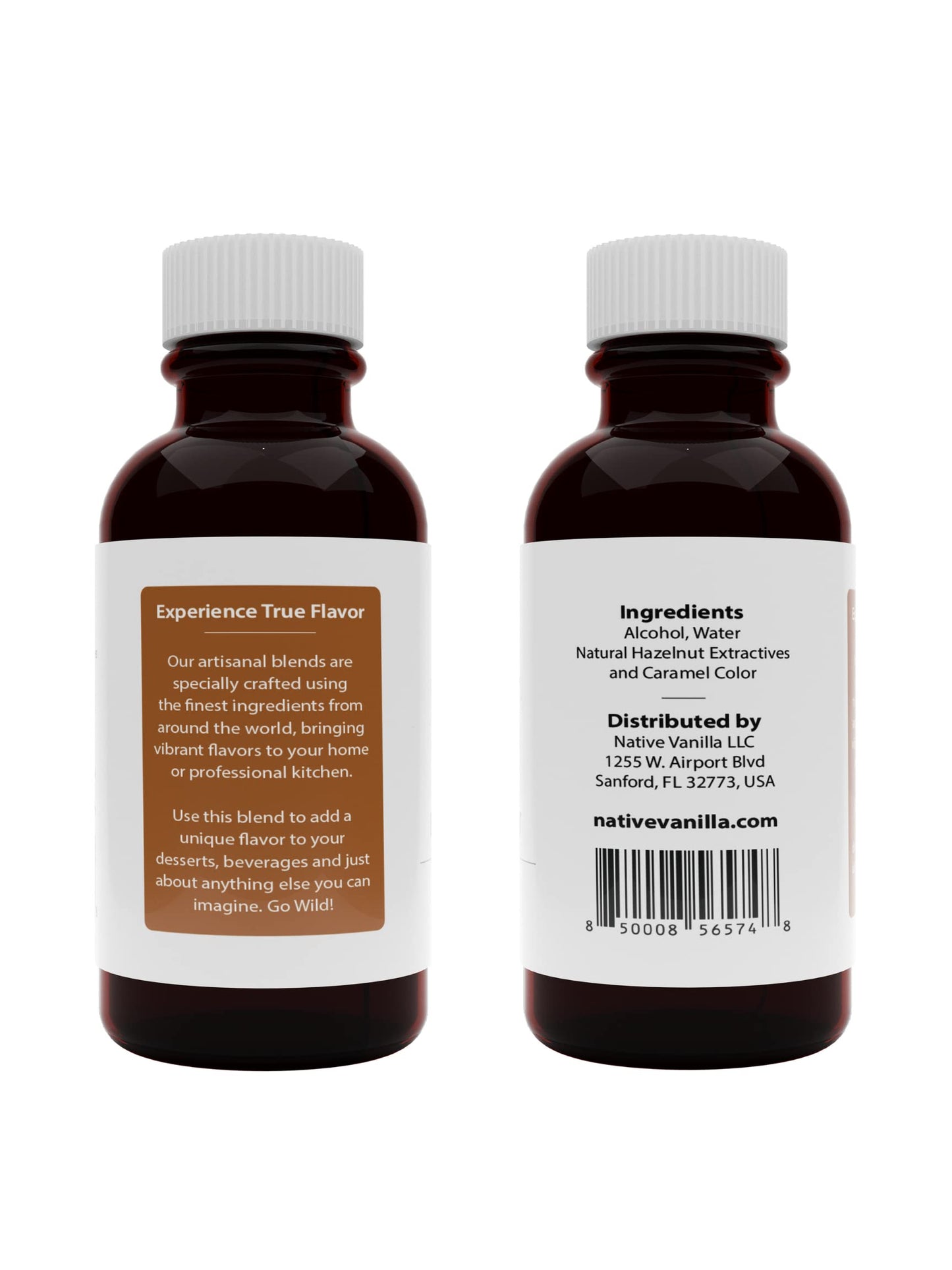 Native Vanilla Pure Hazelnut Flavor Extract - 4 Fl Oz - Ideal for Cooking and Baking
