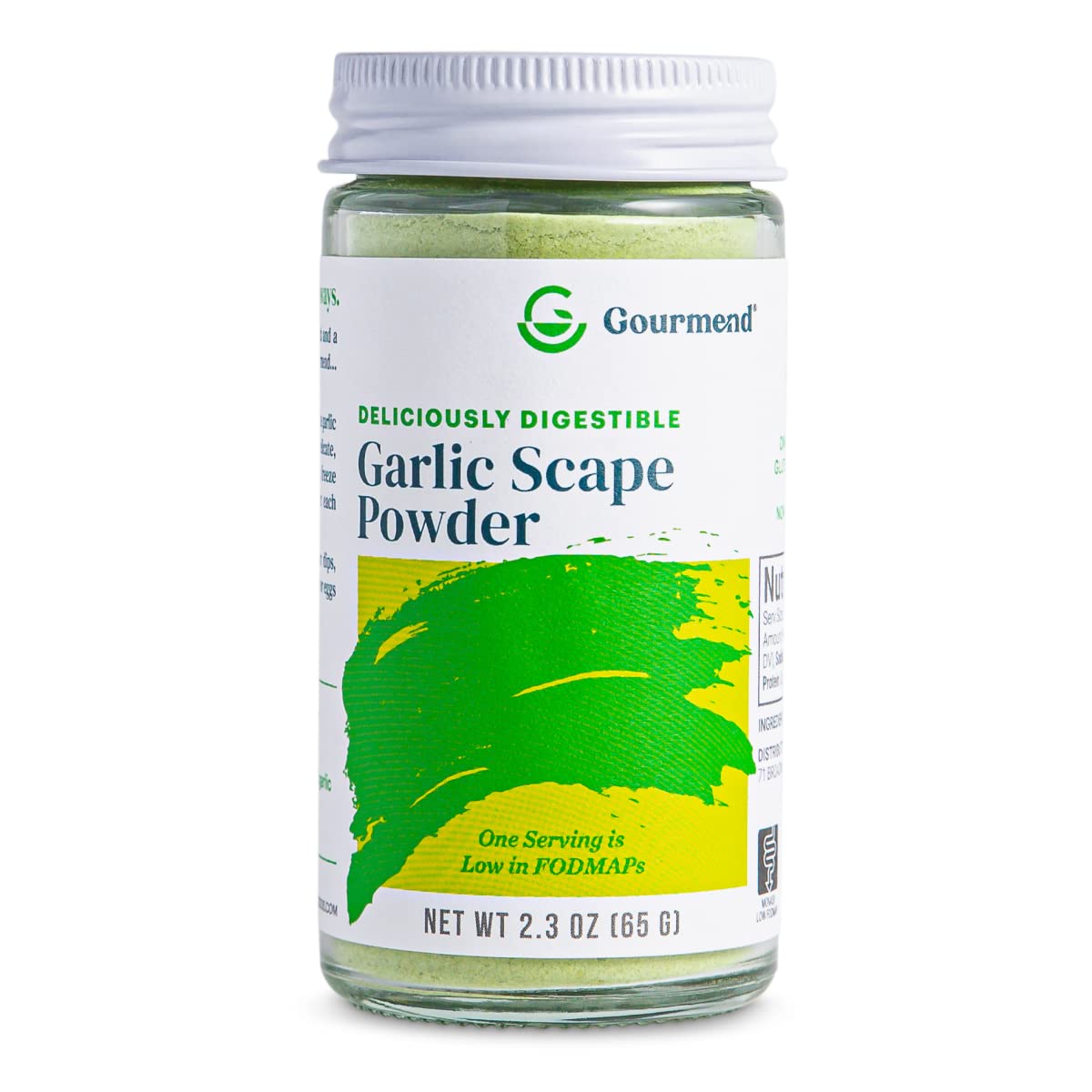 Gourmend Foods Garlic Scape Powder - Monash Certified Low FODMAP, Filler Free, Gluten Free, 100% Natural, No Corn Starch, Maltod