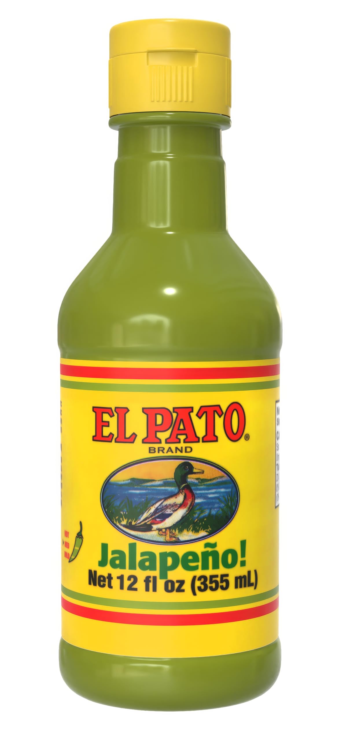 El Pato Jalapeno Hot Sauce, Green Medium Heat, Authentic Mexican Sauce, 12 fl oz