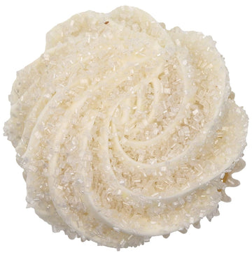 Hobbyland Natural Colored Decorating Sugar Crystals (Pearl White) Made With Natural Food Coloring, Handcrafted Color, Large Size