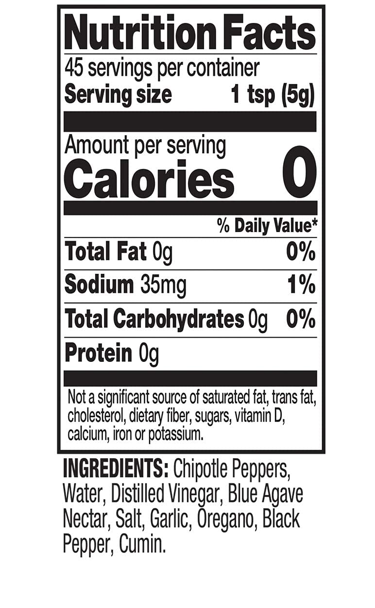 Tia Lupita Chipotle Hot Sauce 8 Oz (Pack Of 2) Medium Spice With Smoky-Sweet Flavor - Gluten-Free, Non-Gmo, Sugar-Free, Low Sodi
