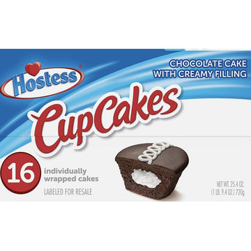 Generic Hostess Individually Wrapped Chocolate Cupcakes with Cream Filling, 16 ct.