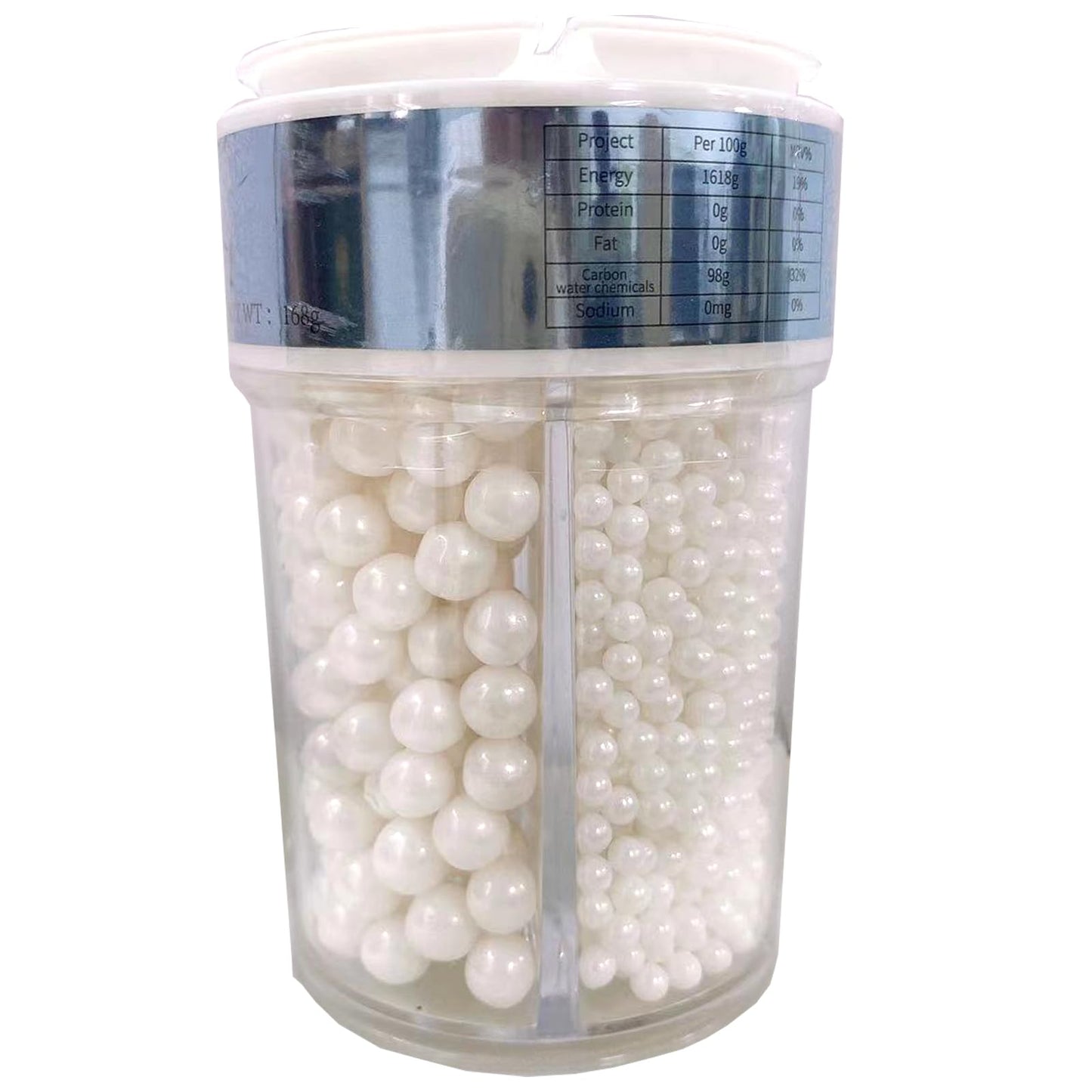 Sentovac White Pearl Sprinkles For Cake Decorating 4 Sizes Mix Fancy Sprinkles Cake Topper Cupcake Cookie Baking Decorations Hal