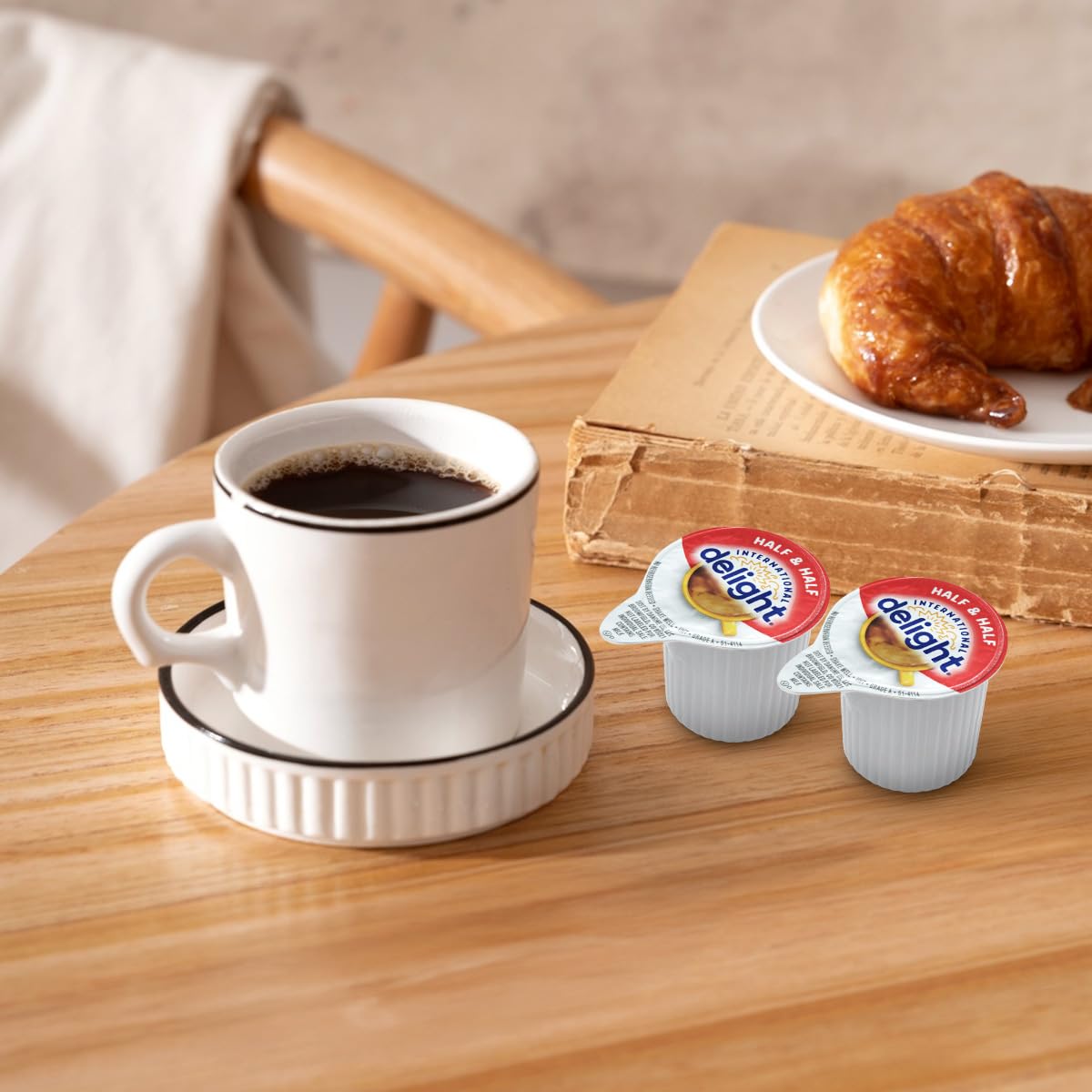 Half & Half Single Creamer  48 pieces of Individual Coffee Creamers  Perfect Creamer Pods for Home  Office  Travel  Restaurants and Coffee Stations