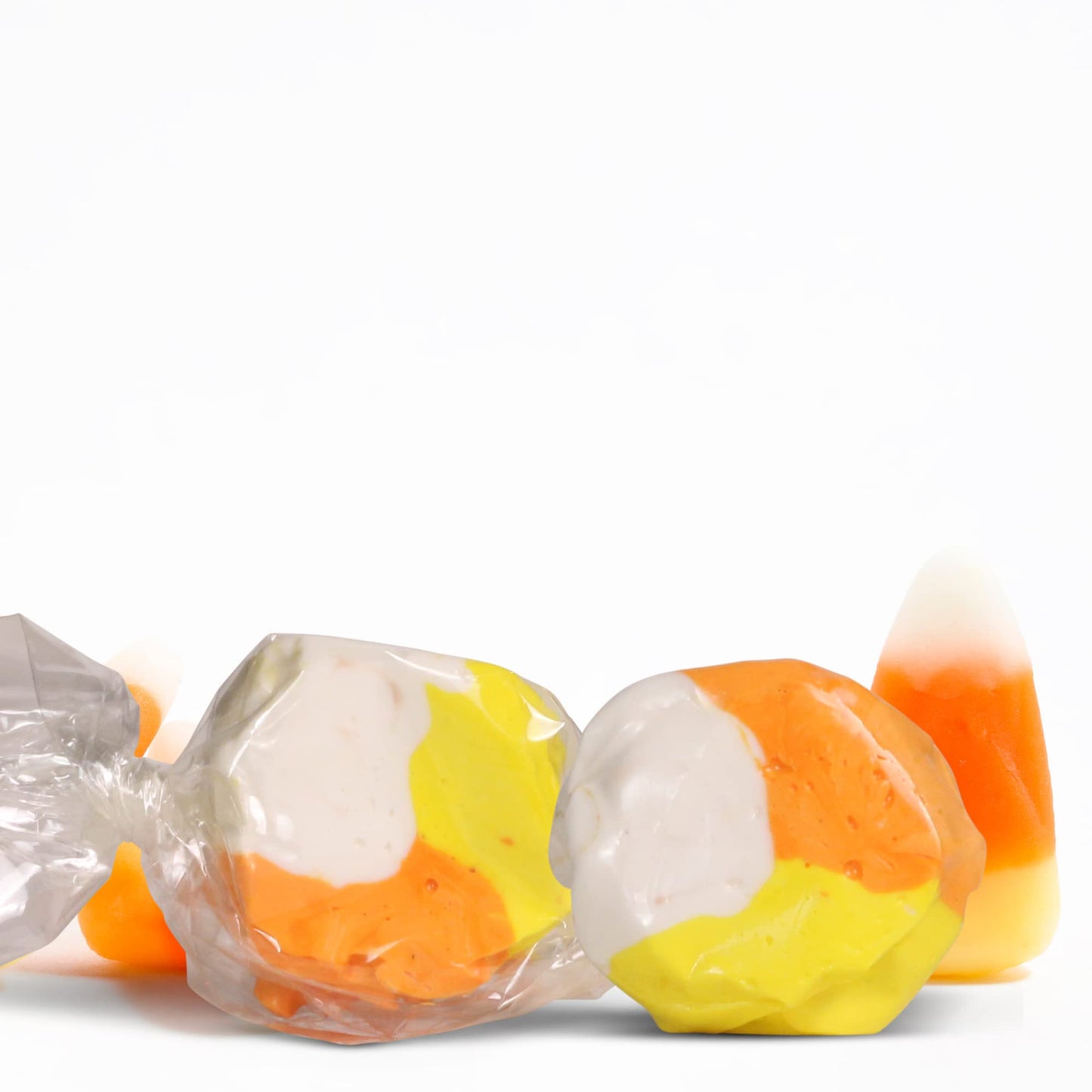 Candy Corn Style Taffy Chews by Its Delish, 12 Oz Bulk Bag, Individually Wrapped Gourmet Soft Fluff Salt Water Taffies - Perfec