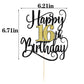 Happy 16Th Birthday Cake Topper, 16 Birthday Party Cake Decorations (Black And Gold Flashes, 16Th)