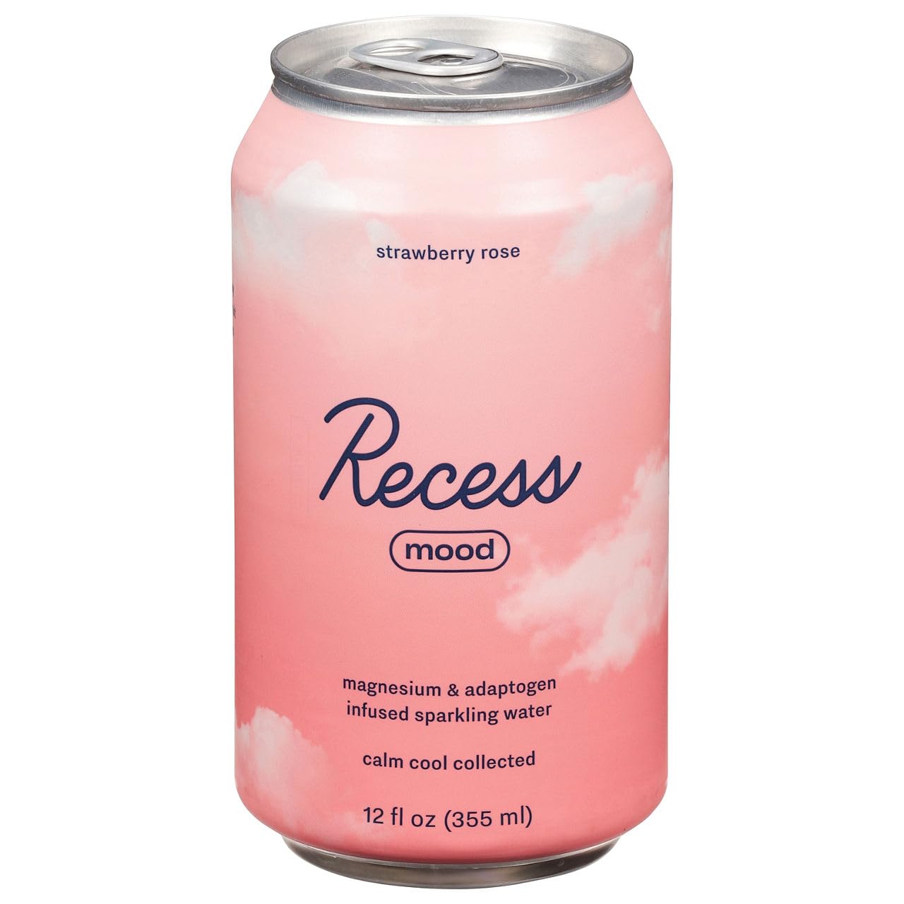 Recess Mood Magnesium Dietary Support Drink Calming Beverage  Strawberry Rose 12 Ounce