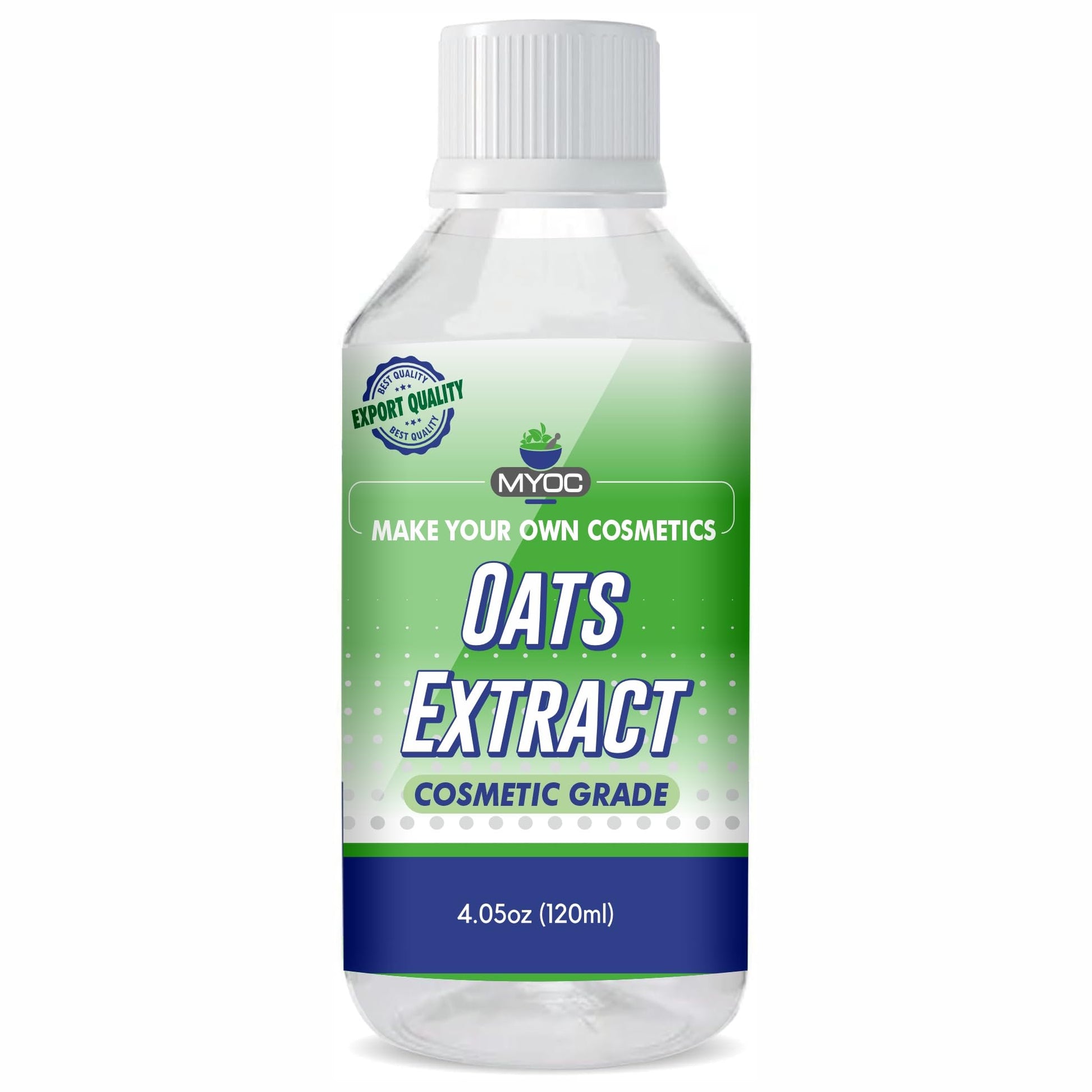 MYOC Oats Extract Cosmetic Grade (120 ml / 4 fl oz) - Botanical Liquid for Creams Lotions Serums Masks & DIY Skincare Formulatio
