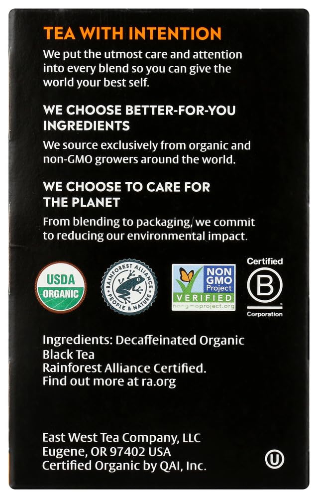 Choice Organics Organic Decaffeinated English Breakfast Tea - Fair Trade, Compostable - 96 Tea Bags (6 Pack) - Model 91954