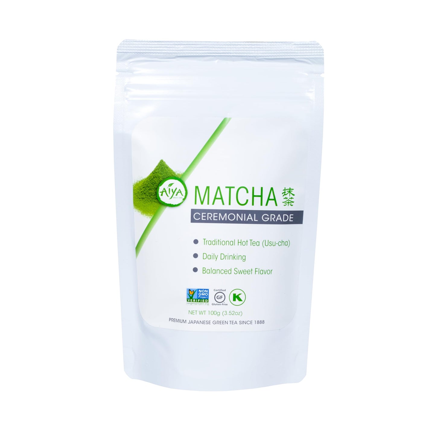Aiya Authentic Japanese Premium First Harvest Ceremonial Grade Matcha Green Tea Powder - Vegan-Friendly, Zero Sugar, Gluten-Free