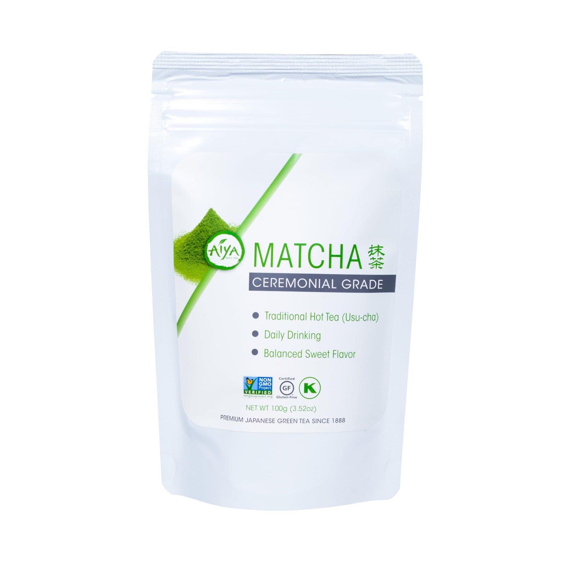 Aiya Authentic Japanese Premium First Harvest Ceremonial Grade Matcha Green Tea Powder - Vegan-Friendly, Zero Sugar, Gluten-Free