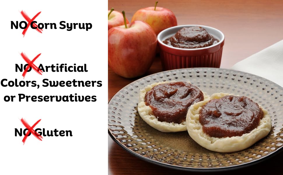 Amish Valley Products Apple Butter Glass Jar Old Fashioned Homestyle Slow Cooked (No Corn Syrup)