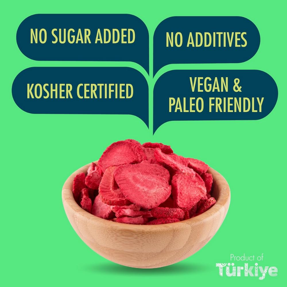 Mag Freeze Dried Strawberries Fruit Dehydrated Strawberry Slices No Sugar Added Healthy Snacks For Kids Kosher Fruits Chruncy Sc