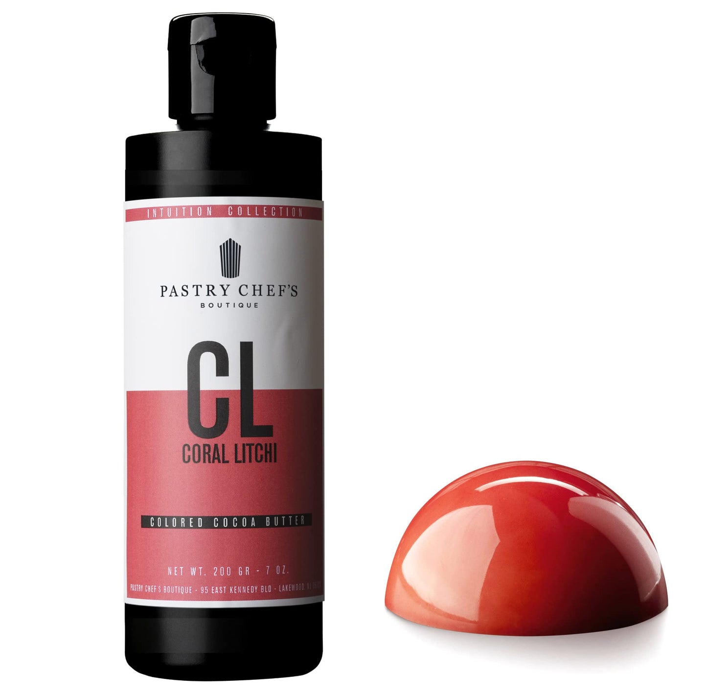 Pastry Chef's Boutique Intuition Collection Premium Colored Cocoa Butter Coloring for Chocolate - 8 oz. (Coral Pink)
