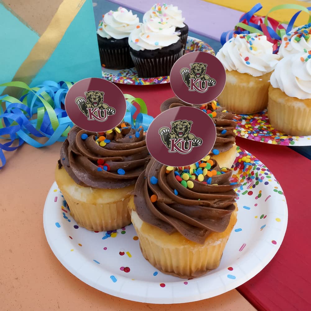 Kutztown Primary Logo Cupcake Picks Toppers Decoration Set Of 6