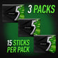 5 GUM Spearmint Rain Sugar Free Chewing Gum, 15 pieces (3 Pack)