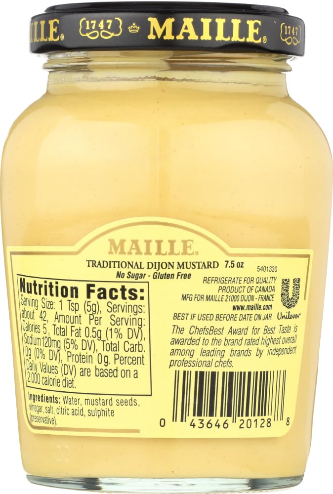 Maille Dijon Originale Traditional Dijon Mustard -- 7.5 Oz (Pack Of 2)