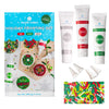 Sweets Indeed, Christmas Frosting Kit plus Sprinkles, 3 Frosting Tubes, 2.5 ounces Sprinkes, 4 nozzles, 11.31 ounces, Perfect fo