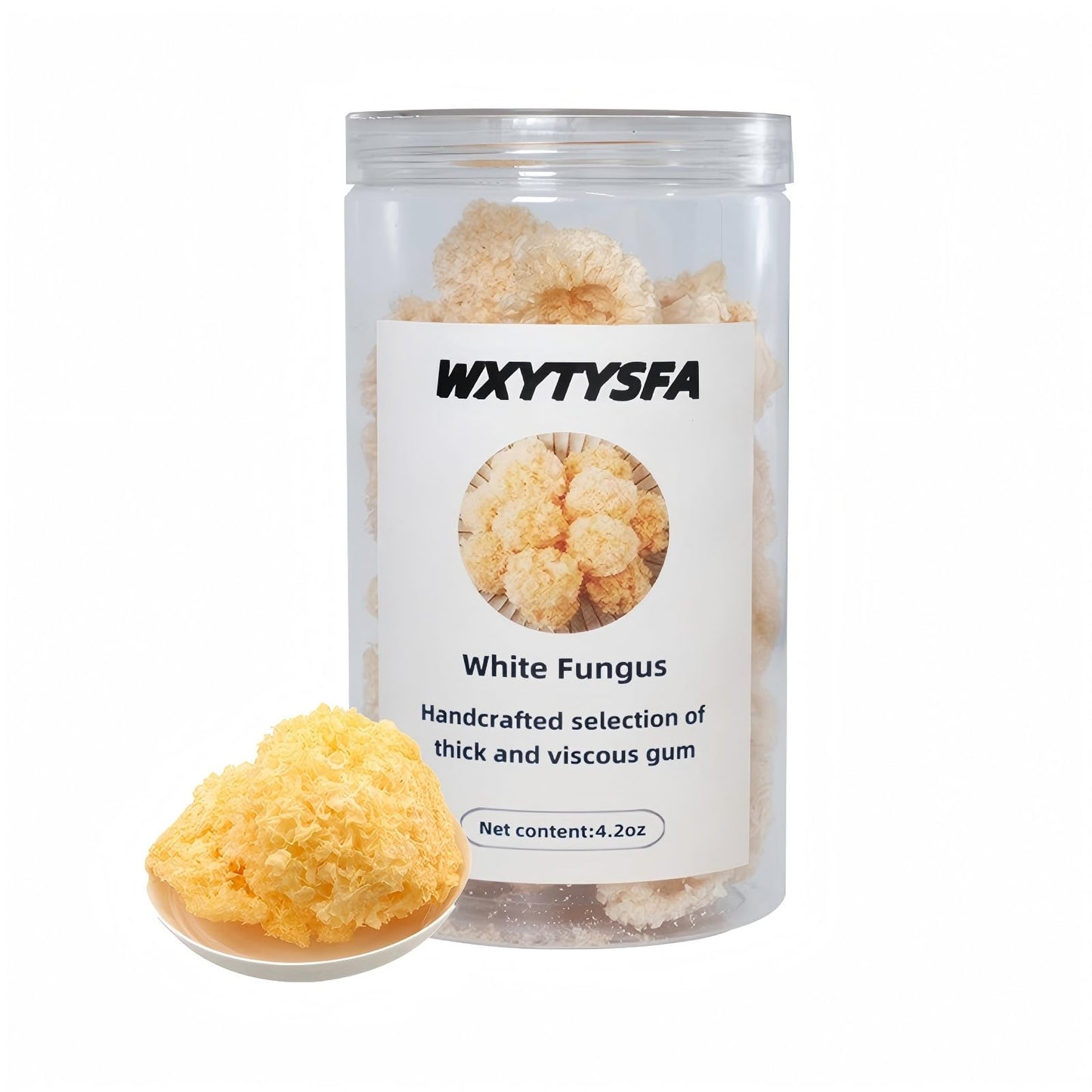 Top-Grade Dried Snow Fungus (Tremella) - Whole  White Fungus  Vegan  Gluten-Free  No Additives - 4.2Oz/120G ??????? ?? ?? ??