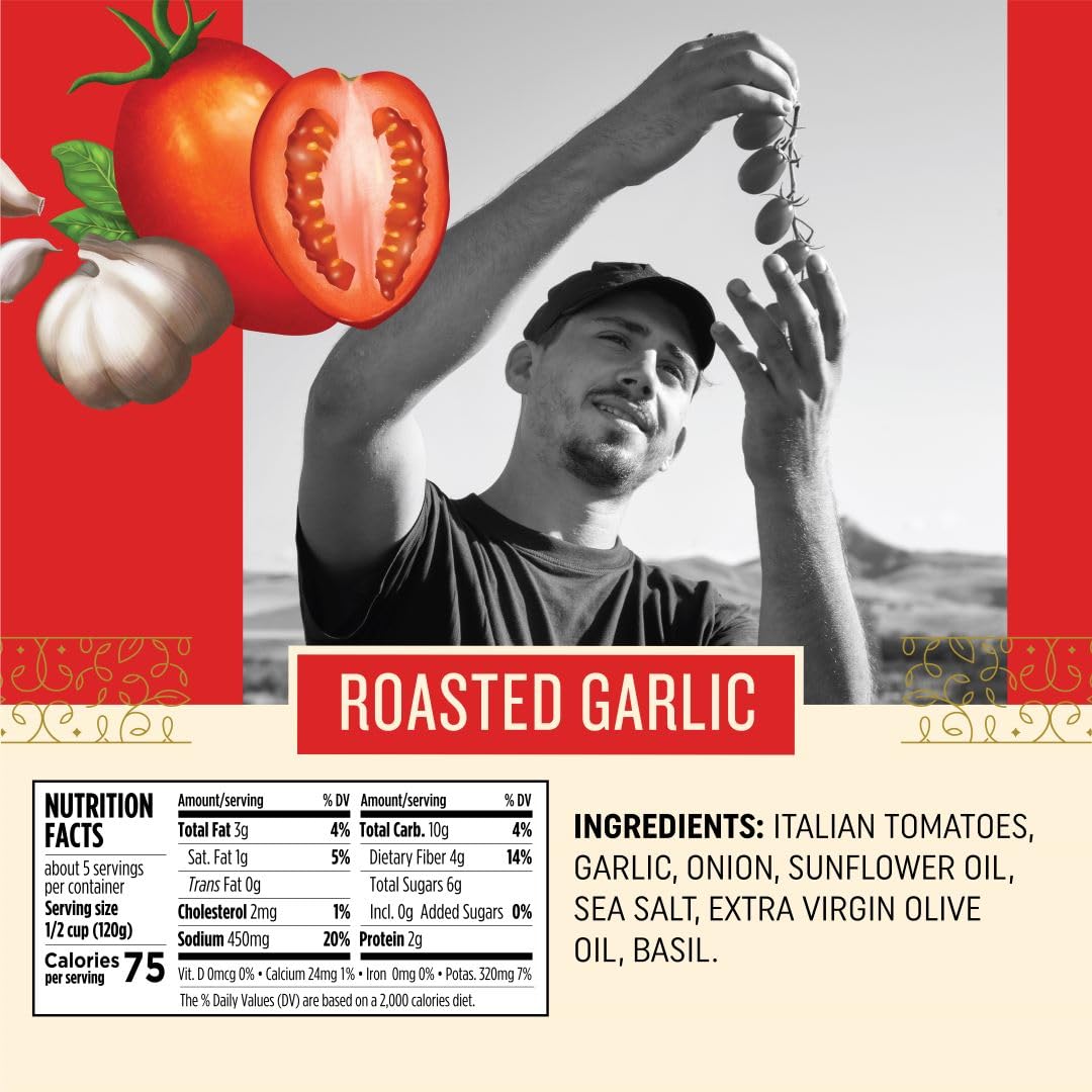 Botticelli Pasta Sauce | 2-Pack | 24 oz each (Roasted Garlic)