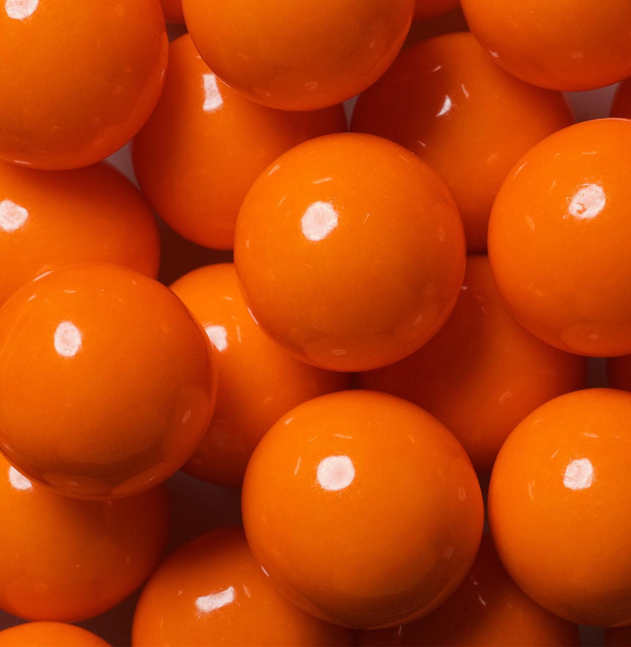 Bayside Candy 1" Large Gumballs - Colored Gumball Collection - Gumball Machine - Orange Gumballs 1" Large (1Lb)