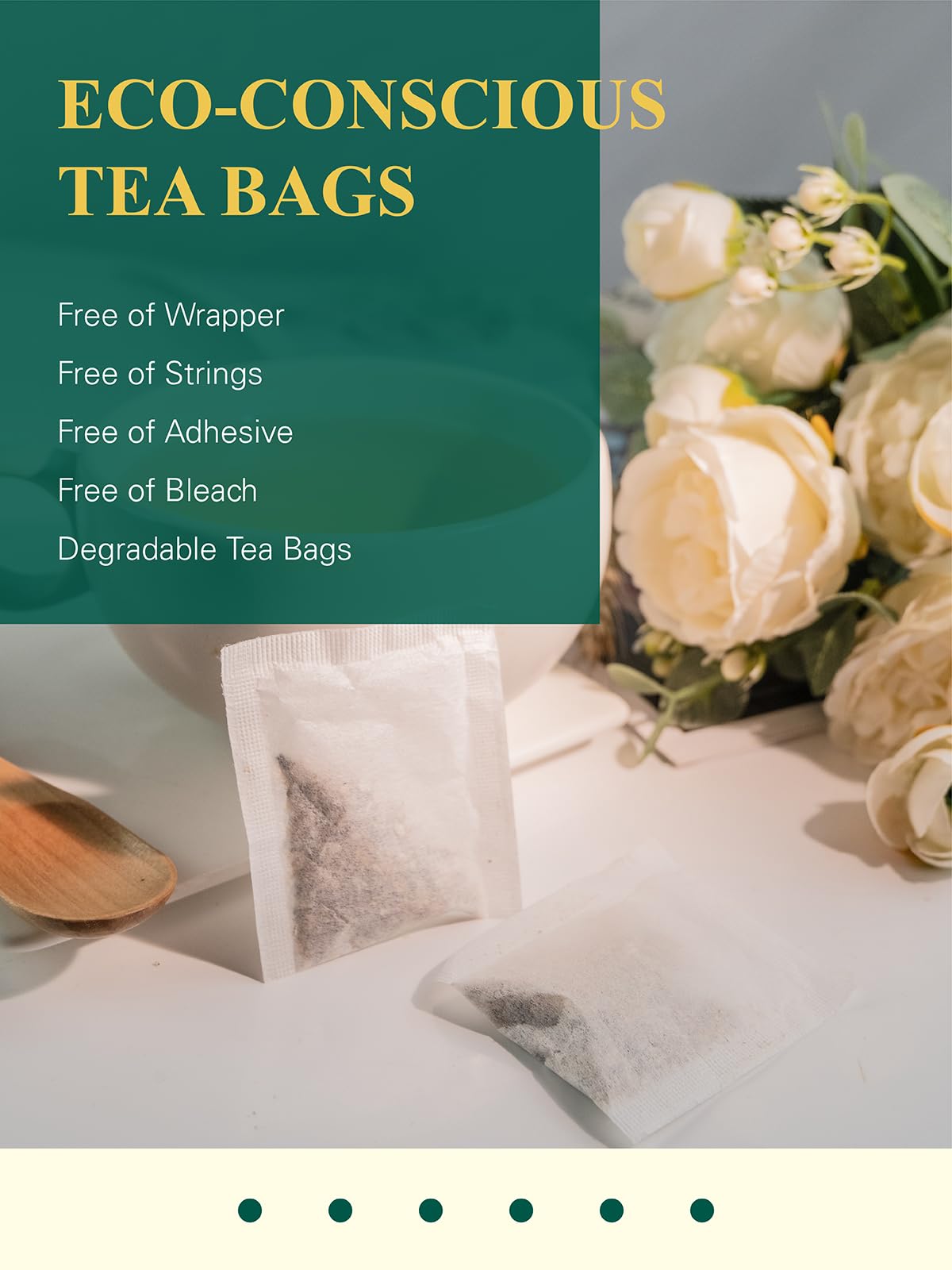 Gldnt Organic Dandelion Root Tea Bags, Enhanced Organic Raw Dandelion Root Tea, Smooth Taste, Caffeine Free, 100 Count