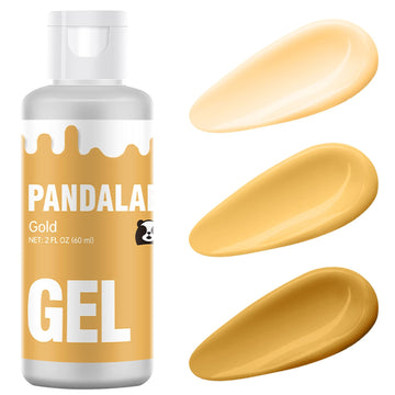 Gold Gel Food Coloring - Pandalab 2 Ounce High Concentrated Food Dye for Baking, Cake, Cookie, Fondant, Icing, Easter Egg, Macar