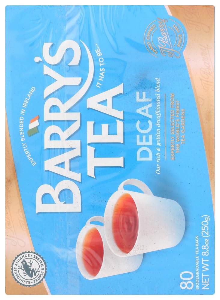 Barrys Tea Decaf Blend 80 Teabags (6 Pack)  fresh from Barrys Tea in Ireland