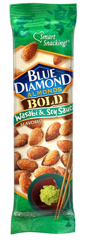Blue Diamond Almonds, Wasabi and Soy, 1.5 Ounce (Pack of 12)