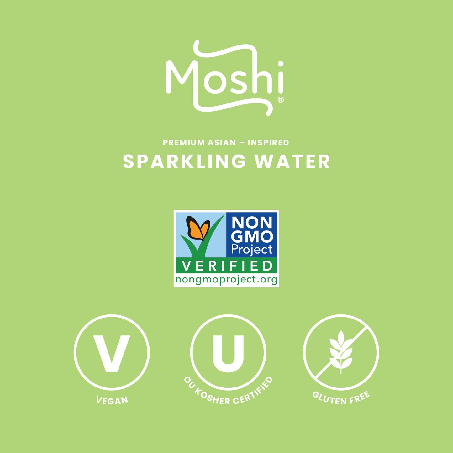 Moshi Sparkling Water - Asian Flavored Carbonated Drink with Real Fruit Juice - Low Calorie - 12 Fl Oz (Pack of 12) - Honeydew Melon & Cream
