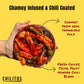 Chilitos Sweet, Sour & Spicy Chamoy Candy - Gummy Worms, 6 oz Bag, Authentic Mexican Dulces Enchilados