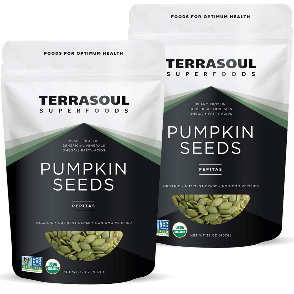 Terrasoul Superfoods Organic Pumpkin Seeds, Raw, Unsalted, 4 Lbs