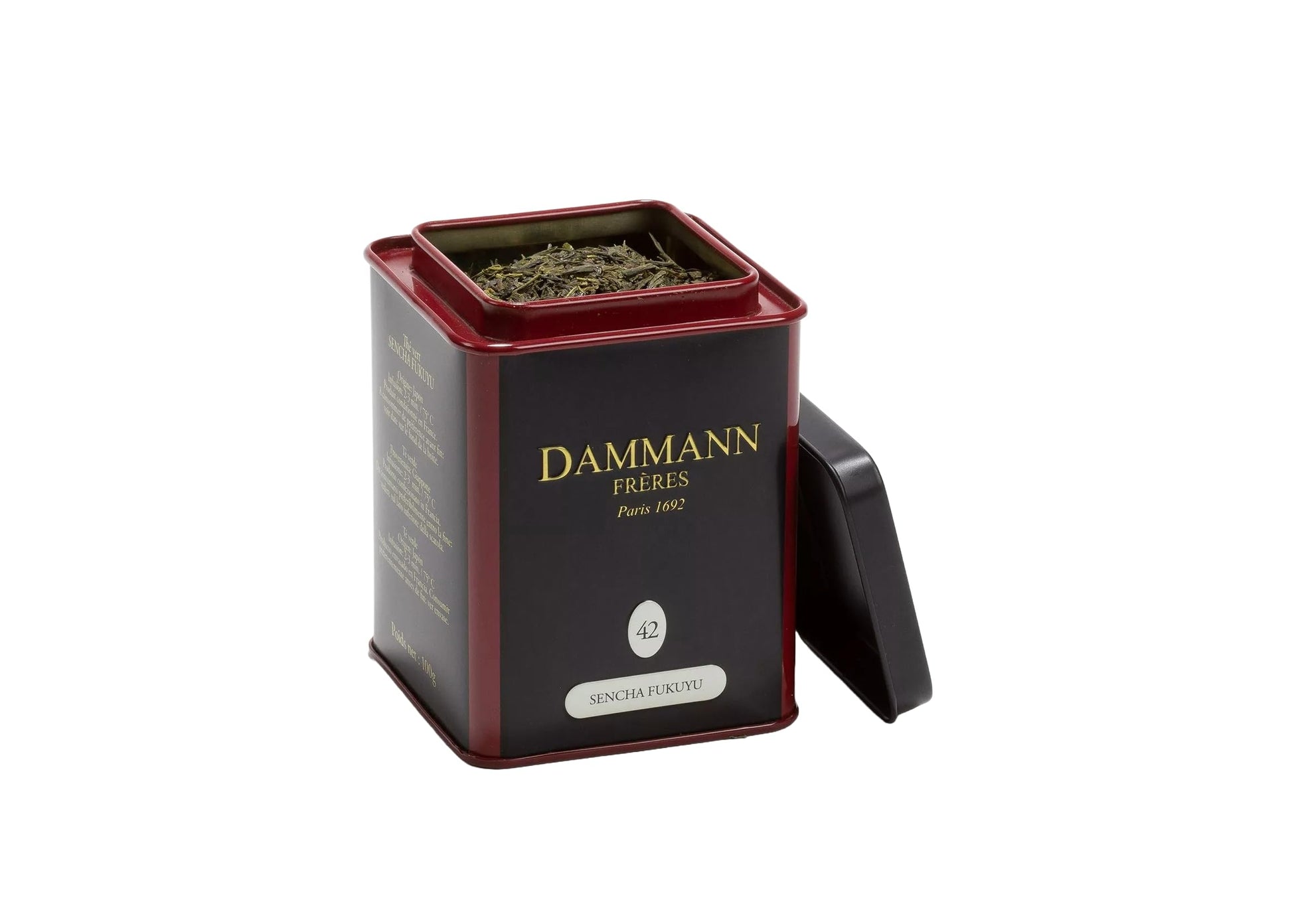 Dammann Freres Loose Leaf  Sencha Fukuyu  enhanced Gourmet French Green Tea  3.52 Ounce Tin