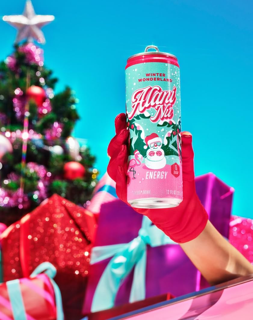 Alani Winter Wonderland Sugar Free, Low Calorie Energy Drinks, 12 Fl Oz Cans, 6 Pack